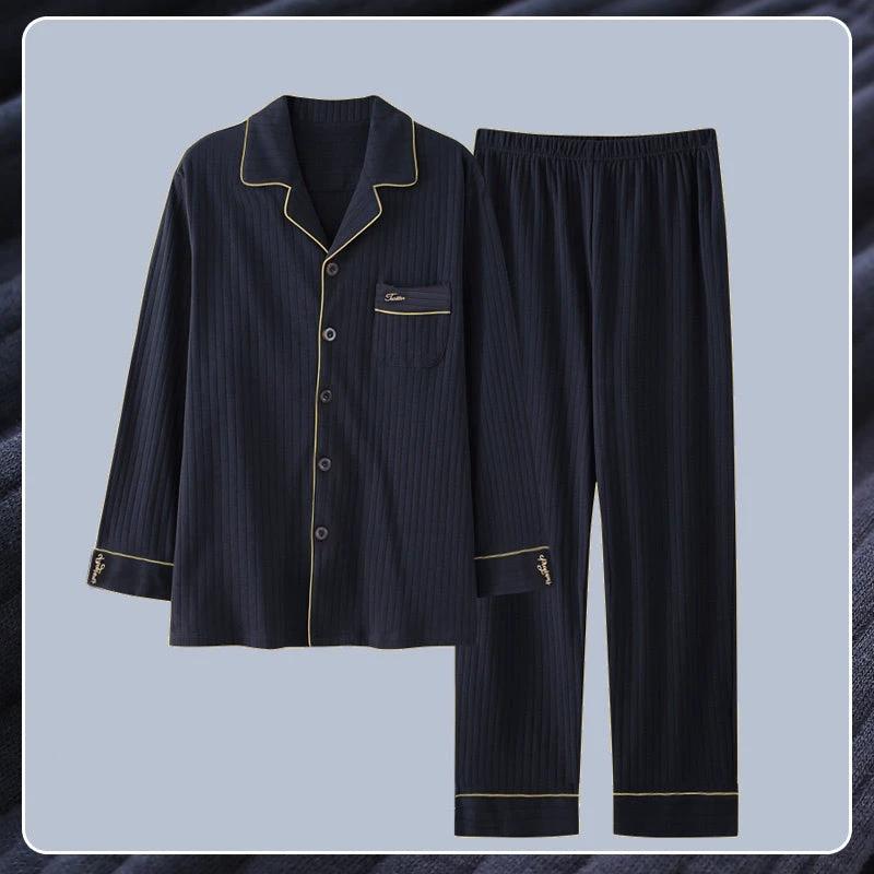 Men's Long Sleeve Pajamas by GJG Denim