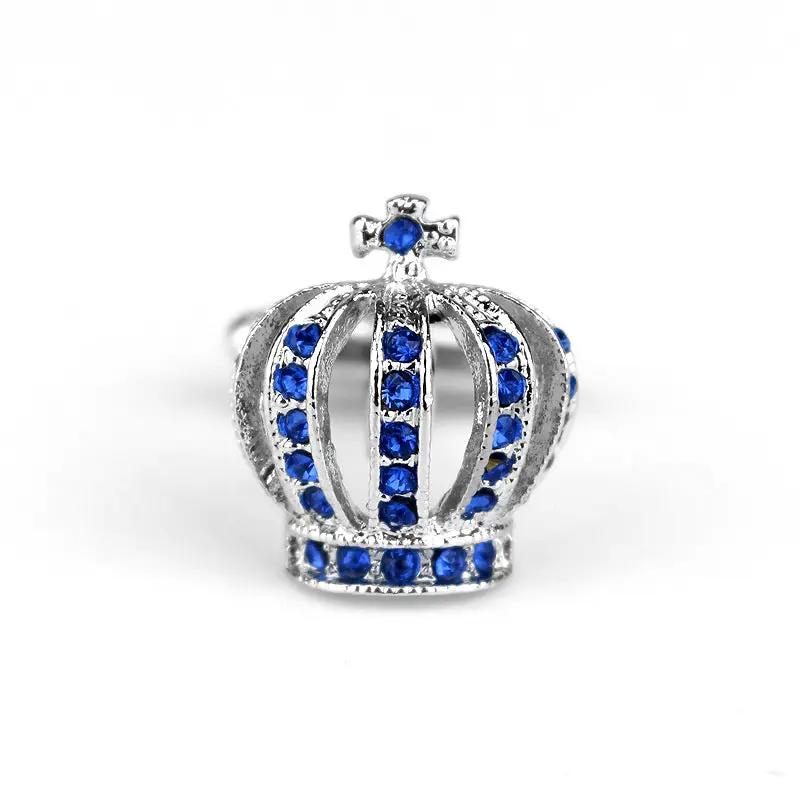 Classic Diamond Crown Shape Cufflinks For Men by GJG Denim