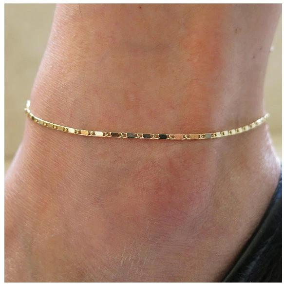 All-match Fresh And Popular Simple Beach Chain Anklet by GJG Denim