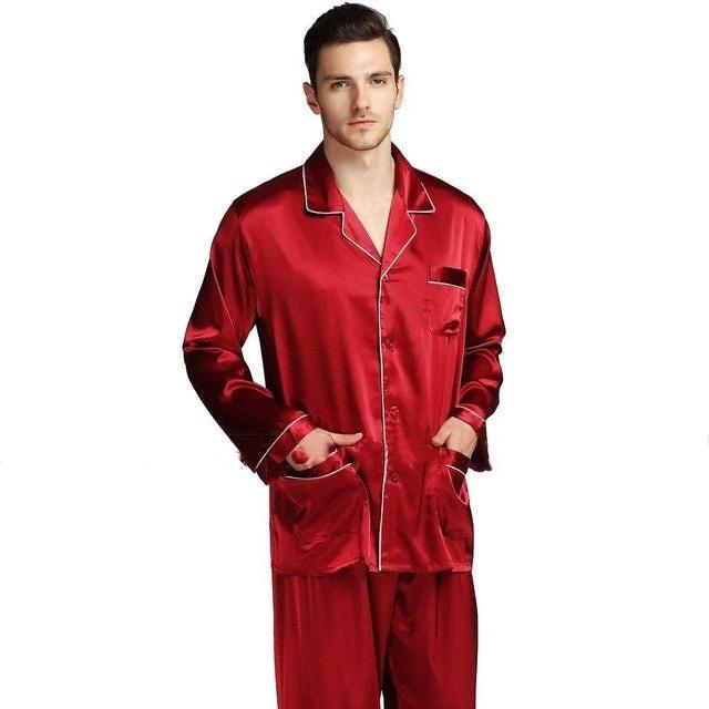 Men's Warm Pajama Set Winter Sleepwear by GJG Denim