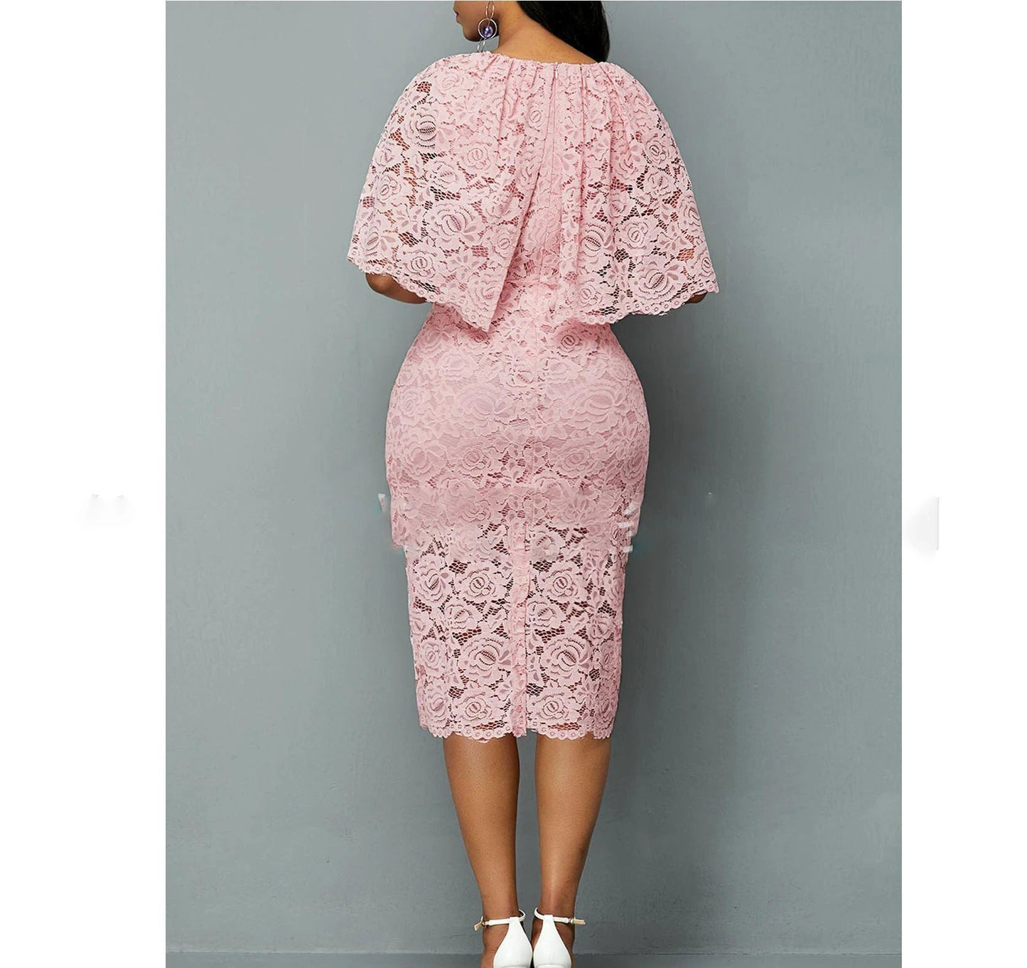 African Lace Dresses For Women Fashion New Africa Sexy Wedding Outfit 4XL 5XL Plus Size Maxi Dress Dashiki Ankara Robe by GJG Denim