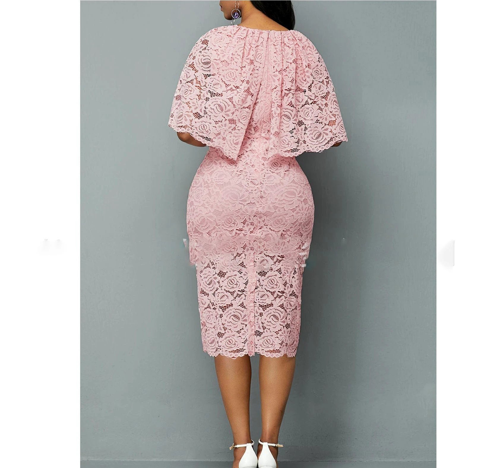 African Lace Dresses For Women Fashion New Africa Sexy Wedding Outfit 4XL 5XL Plus Size Maxi Dress Dashiki Ankara Robe by GJG Denim