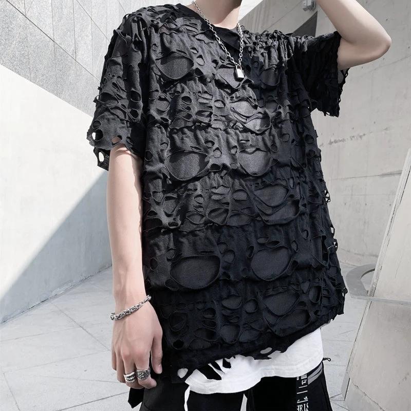 Men's Distressed T-shirt by GJG Denim