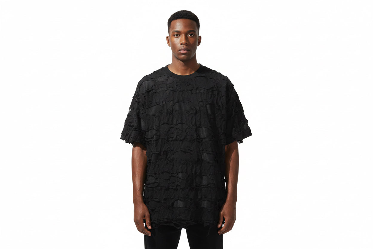 Men's Distressed T-shirt by GJG Denim