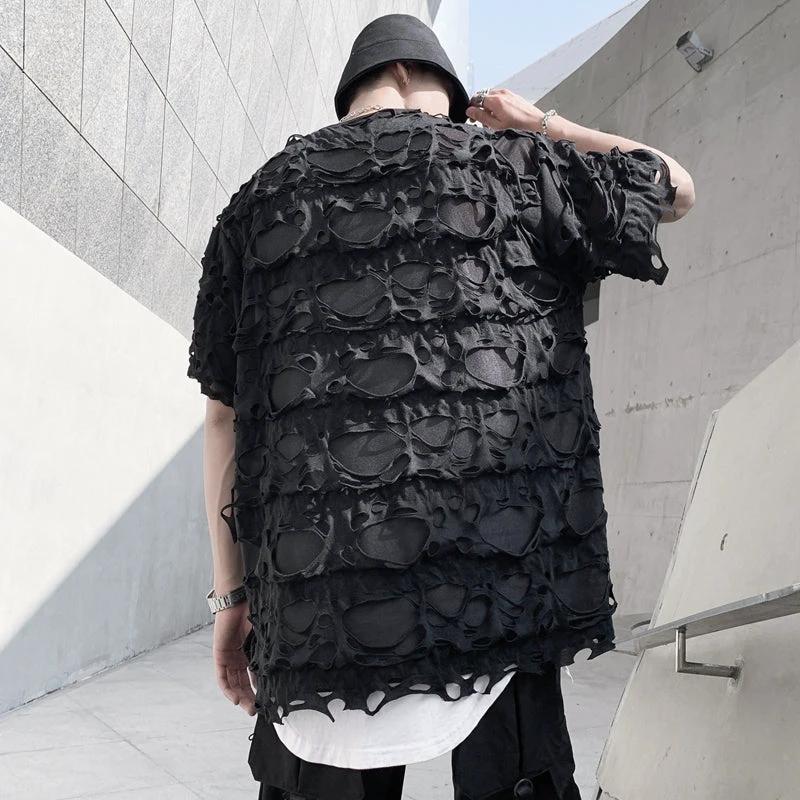 Men's Distressed T-shirt by GJG Denim