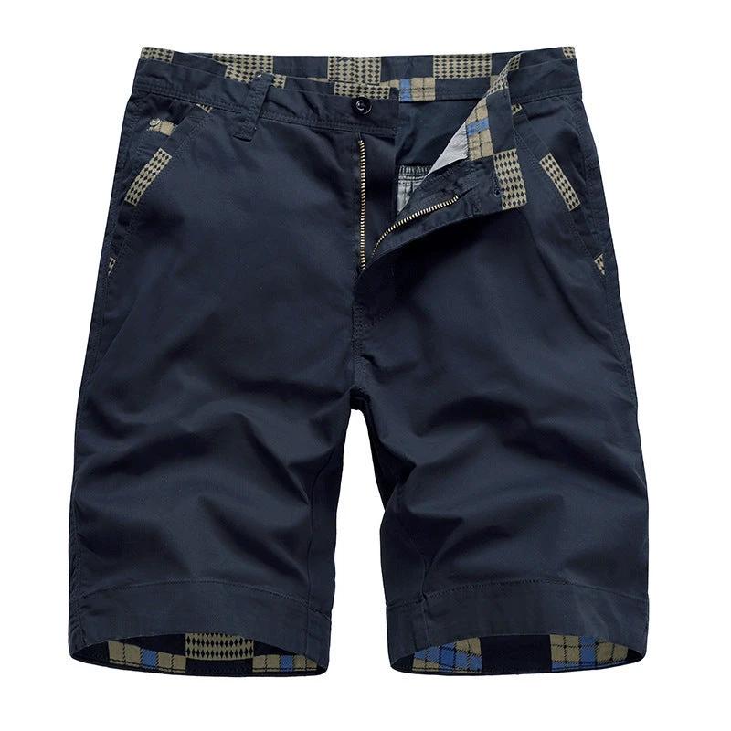 Men's Solid Color Five-point Shorts by GJG Denim