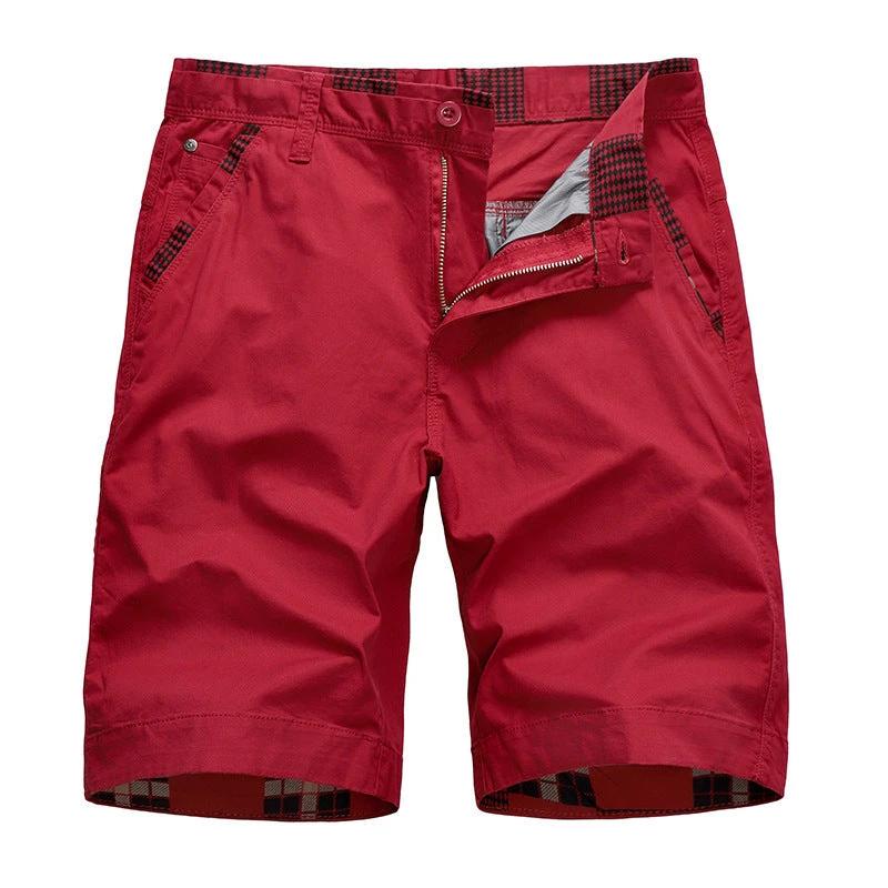 Men's Solid Color Five-point Shorts by GJG Denim