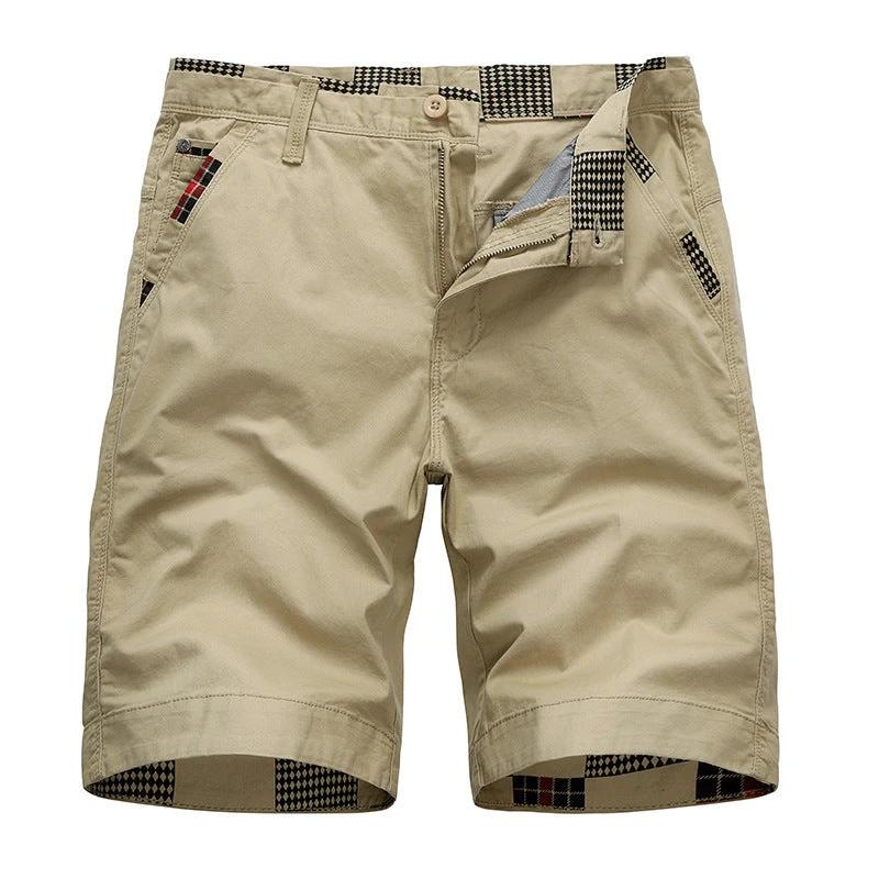 Men's Solid Color Five-point Shorts by GJG Denim