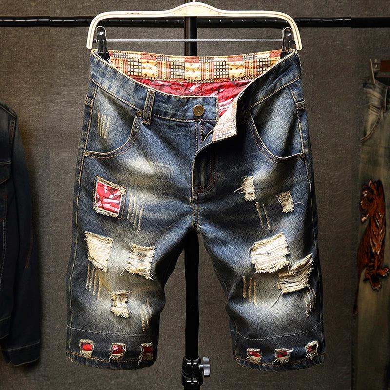 Men's Distressed Jean Shorts by GJG Denim