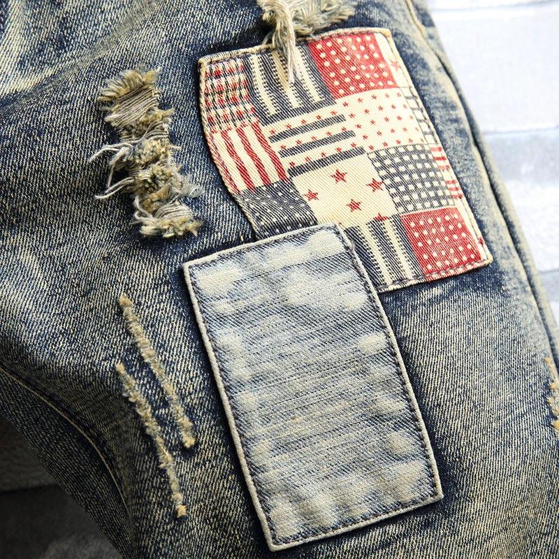 Men's Distressed Jean Shorts by GJG Denim