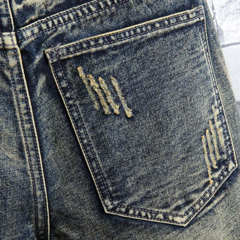 Men's Distressed Jean Shorts by GJG Denim
