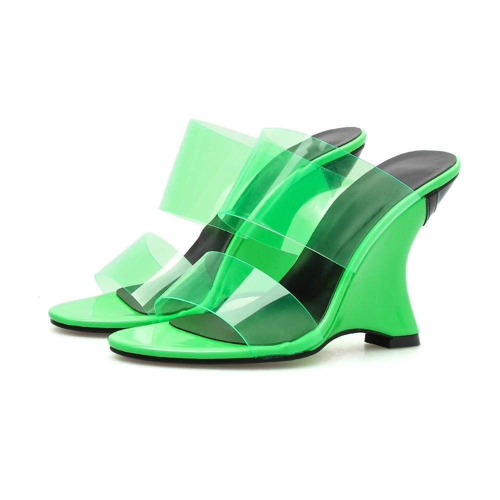 European And American Outer Size Sexy Thick-Heeled Wedge-Strap Sandals by GJG Denim
