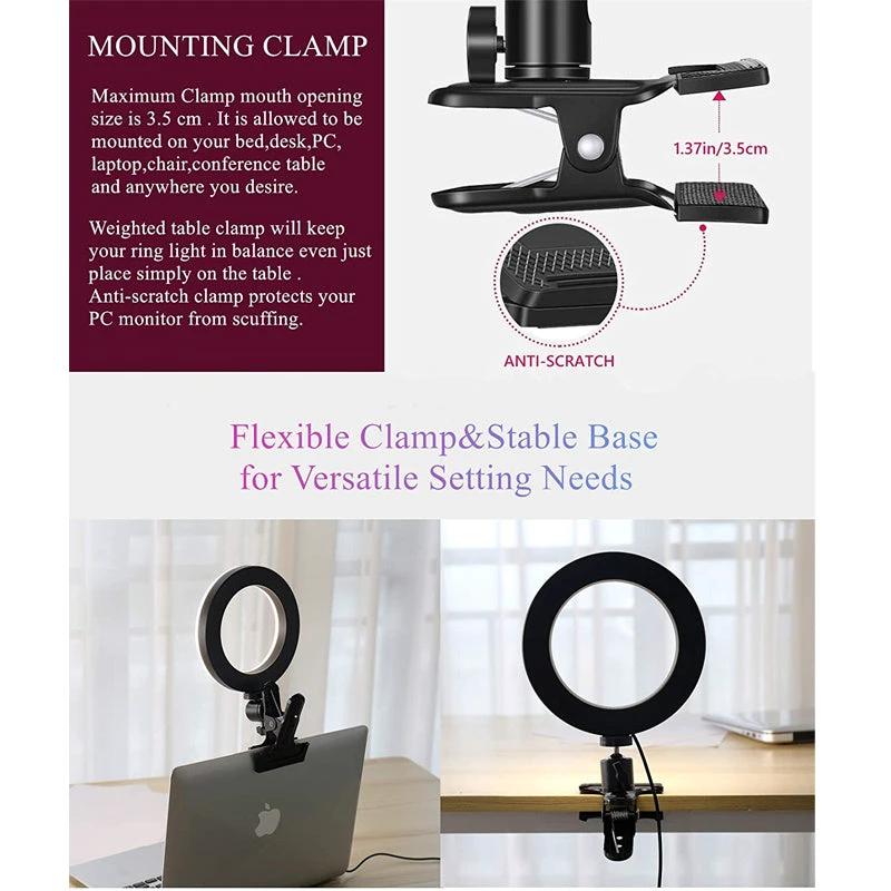 Cross Border Special Lighting For Desktop Clip Mobile Computer Video Conference by GJG Denim