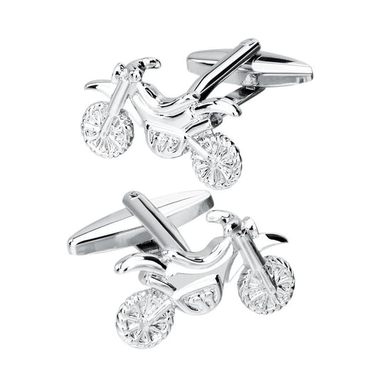 Men's Silver Motorcycle Cuff links by GJG Denim
