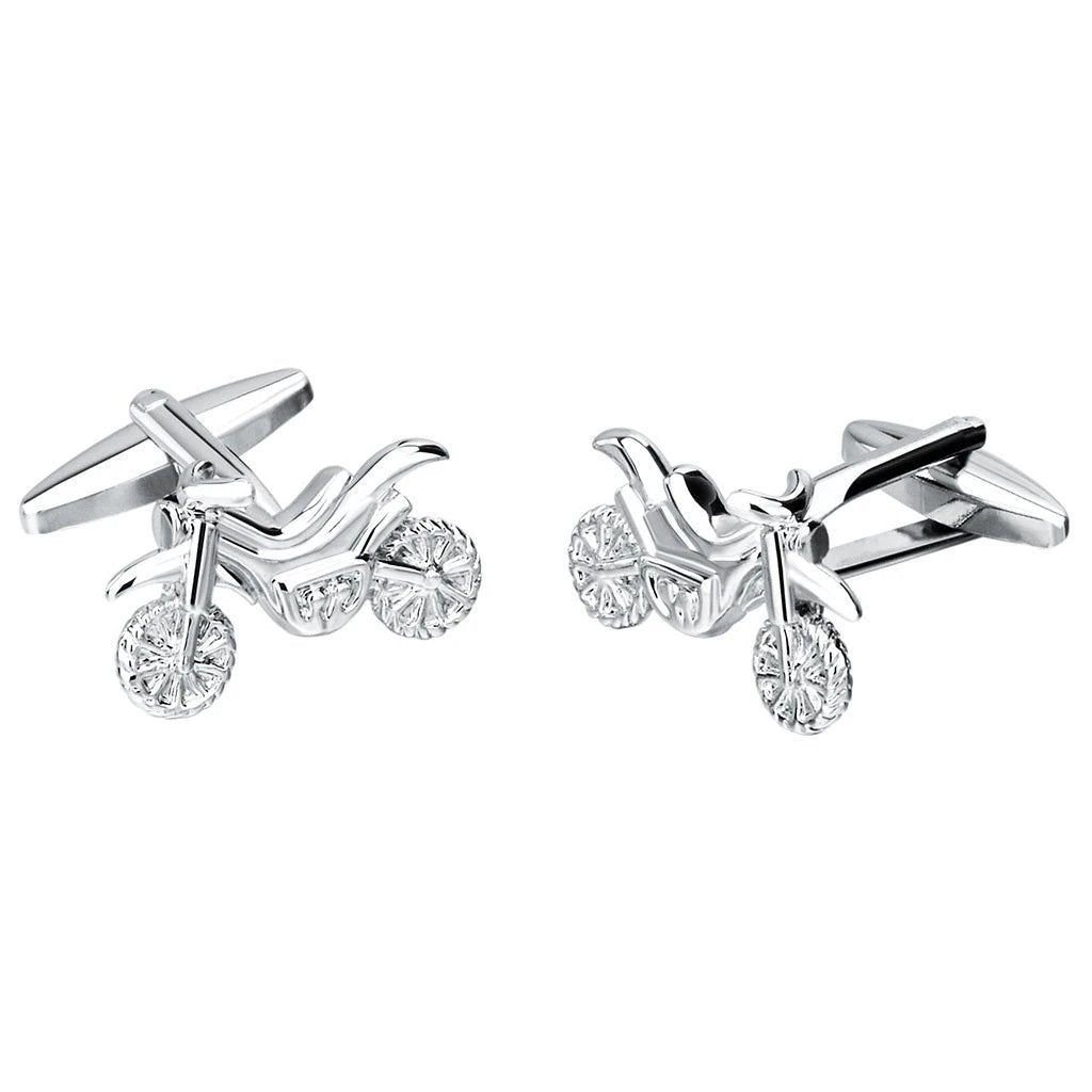 Men's Silver Motorcycle Cuff links by GJG Denim