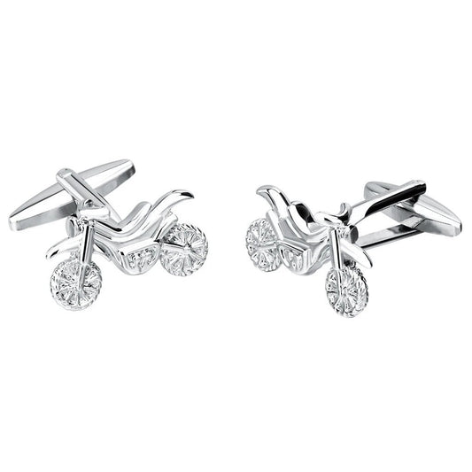 Men's Silver Motorcycle Cuff links by GJG Denim