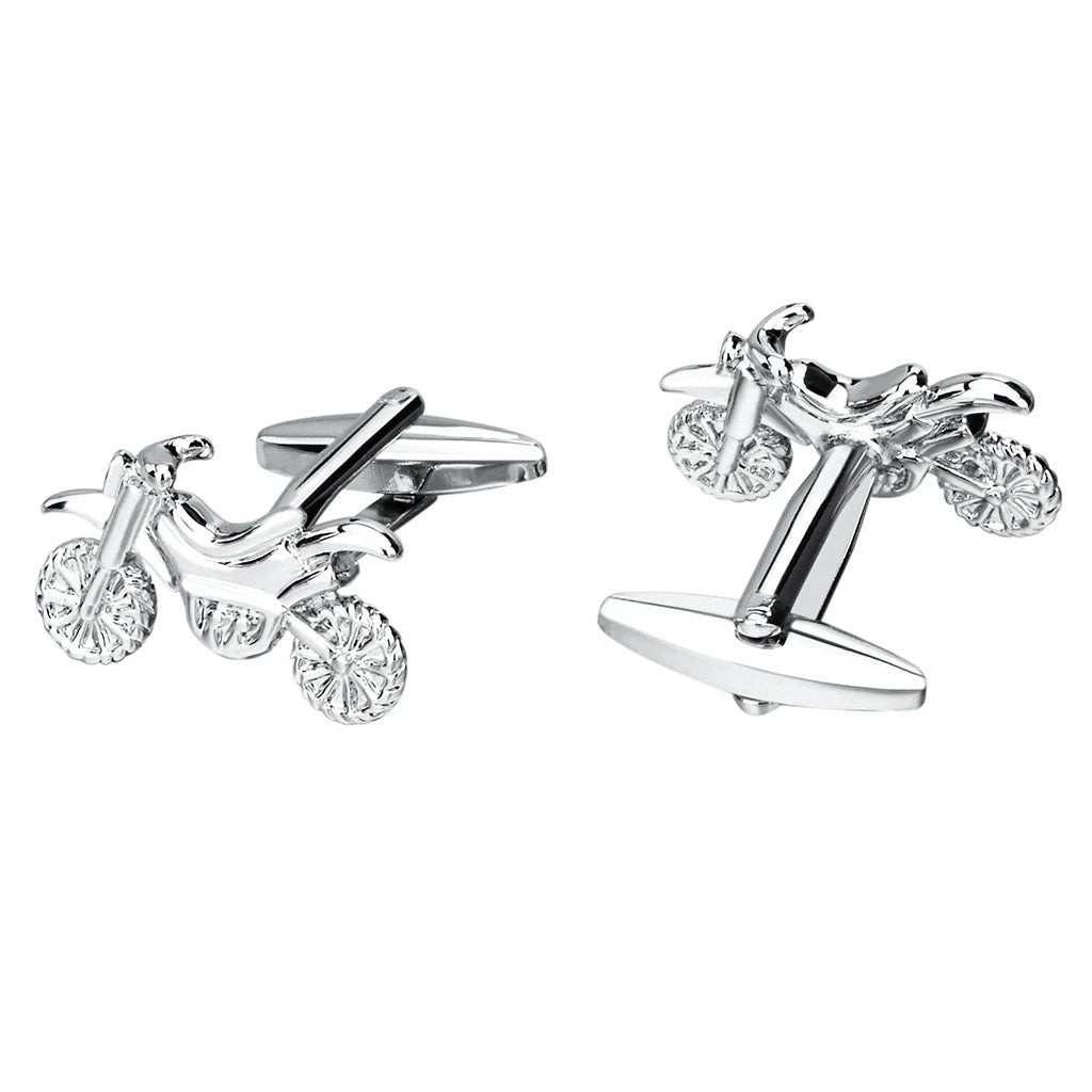 Men's Silver Motorcycle Cuff links by GJG Denim