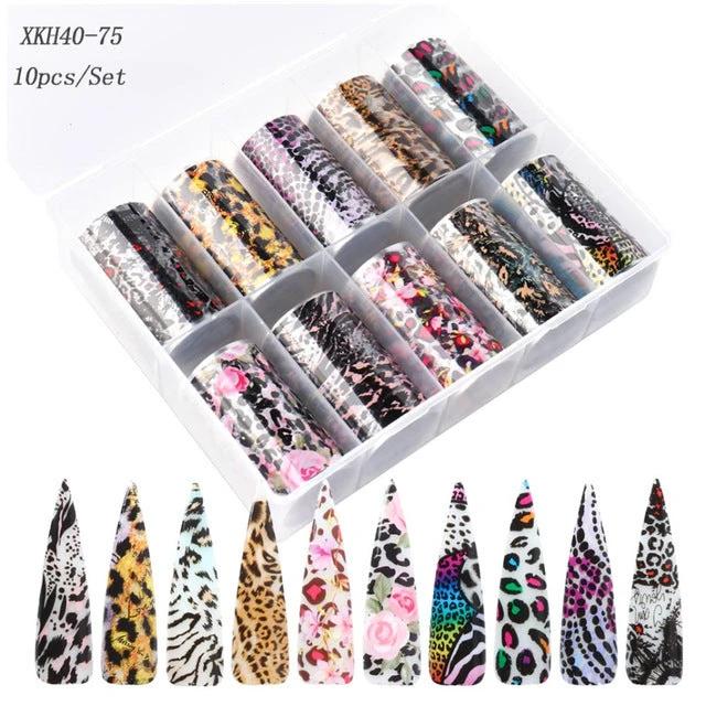 Nail Art Sticker Snake Skin Animal Grain Nail Star Paper Transfer Paper Laser Paper by GJG Denim