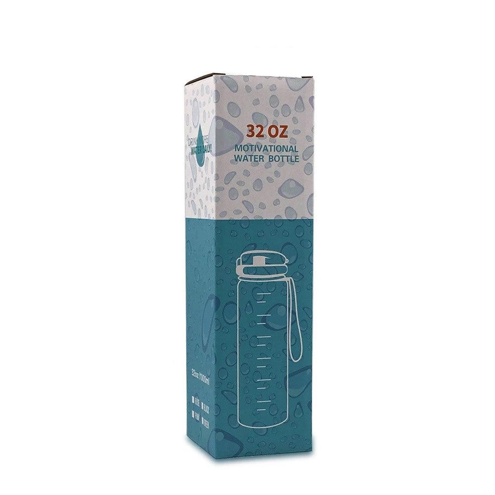 1L Tritan Water Bottle With Time Marker Bounce Cover Motivational Water Bottle Cycling Leakproof For Sports Fitness by GJG Denim