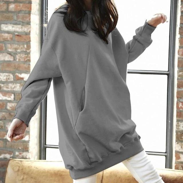 Women Casual Solid Sweatshirts Plus Size Tops Autumn by GJG Denim