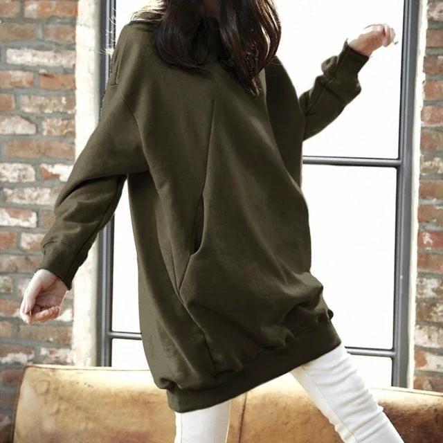 Women Casual Solid Sweatshirts Plus Size Tops Autumn by GJG Denim