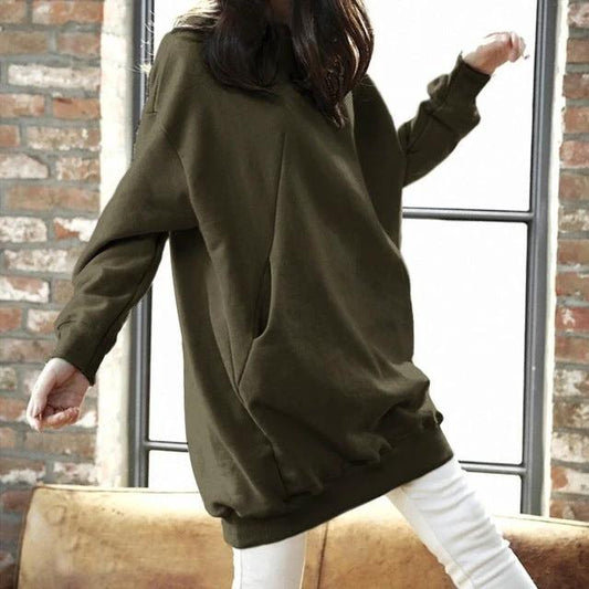 Women Casual Solid Sweatshirts Plus Size Tops Autumn by GJG Denim