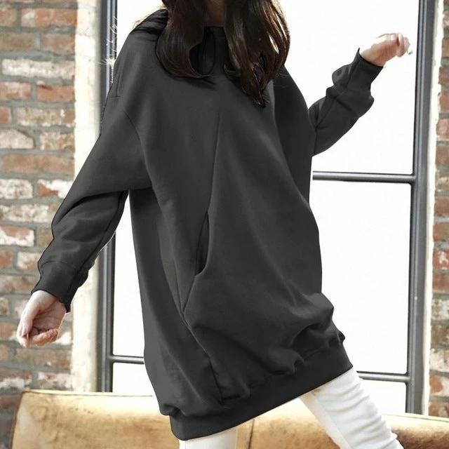 Women Casual Solid Sweatshirts Plus Size Tops Autumn by GJG Denim