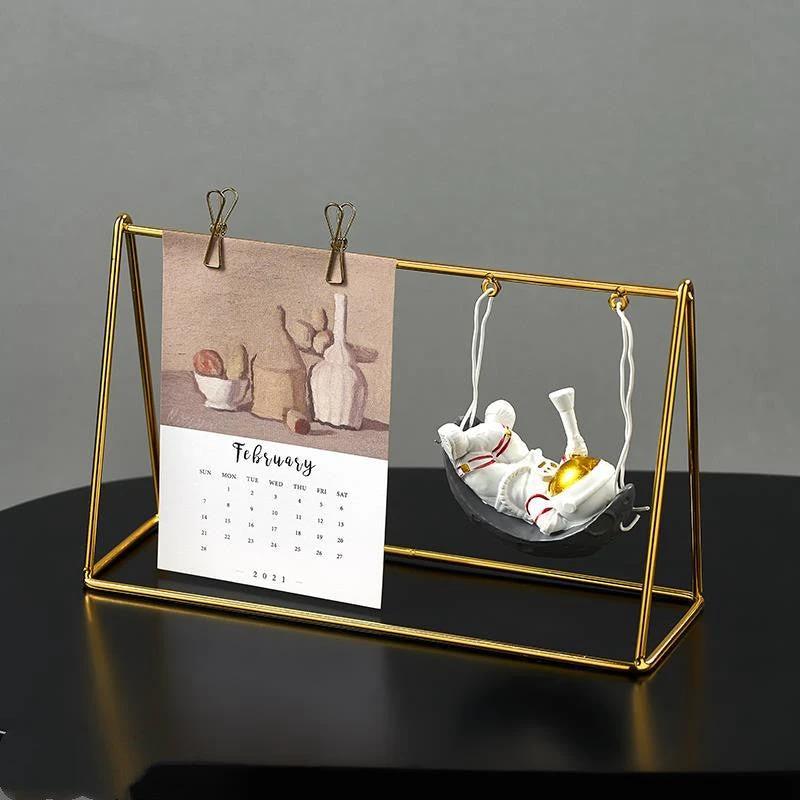 Home Decoration Accessories For Living Room Astronaut Statues Office Desk Decoration Space Man Figurines No paper calendar by GJG Denim