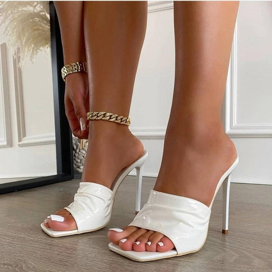 Ripple Round toe High heels Sandals by GJG Denim