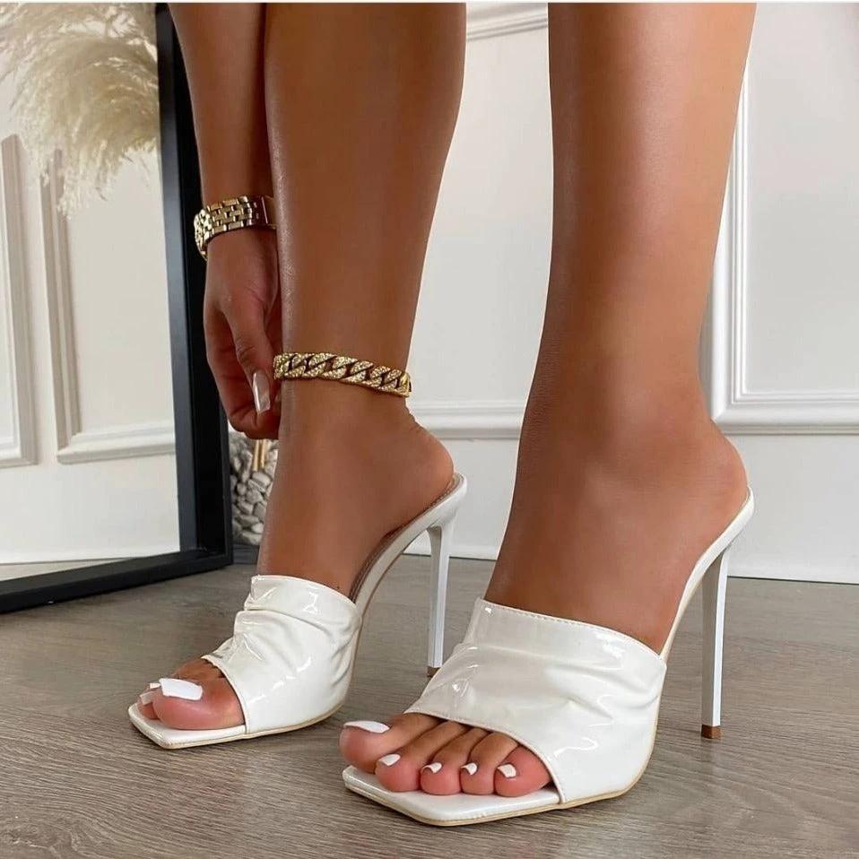 Ripple Round toe High heels Sandals by GJG Denim