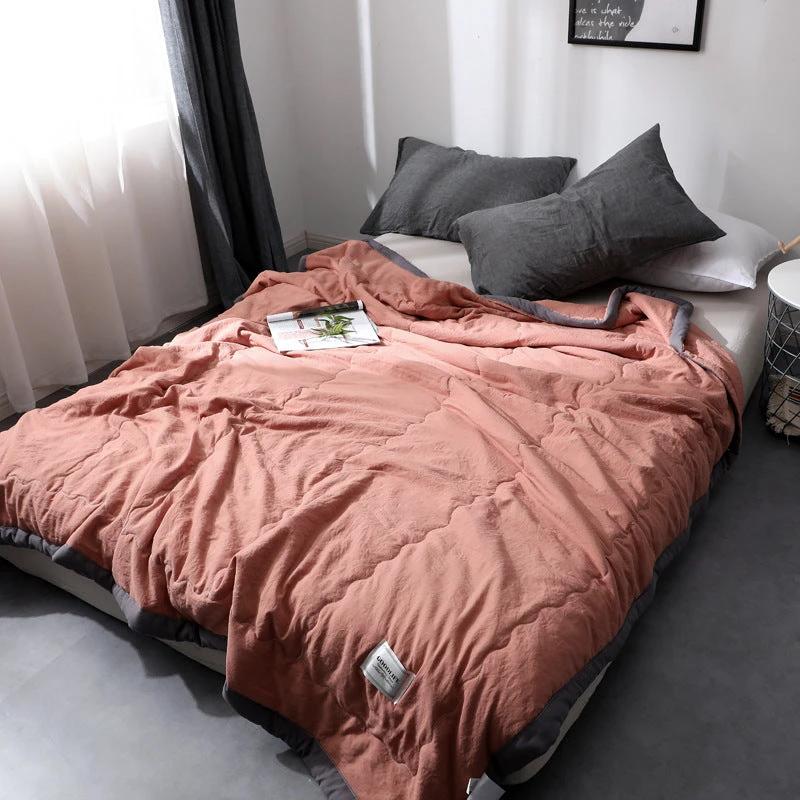 Solid Color Thin Washable Cotton Summer Cool Quilt by GJG Denim
