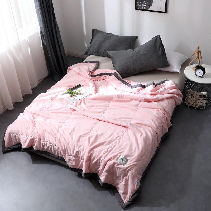 Solid Color Thin Washable Cotton Summer Cool Quilt by GJG Denim