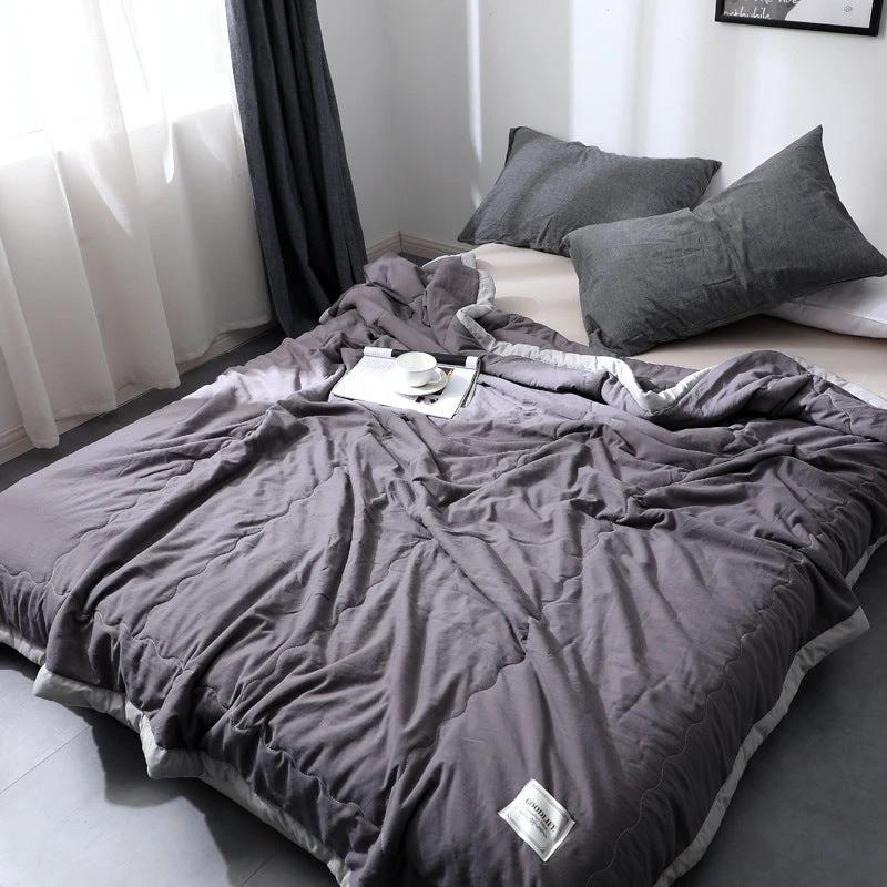 Solid Color Thin Washable Cotton Summer Cool Quilt by GJG Denim