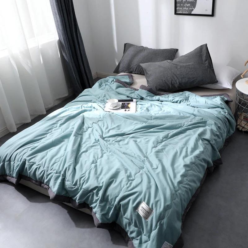 Solid Color Thin Washable Cotton Summer Cool Quilt by GJG Denim
