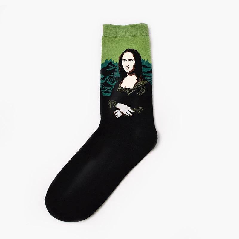 Men's Retro World Famous Oil Painted Socks by GJG Denim