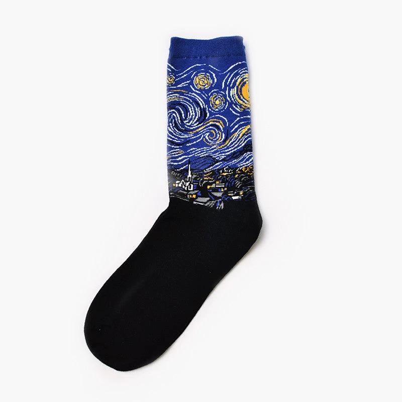 Men's Retro World Famous Oil Painted Socks by GJG Denim