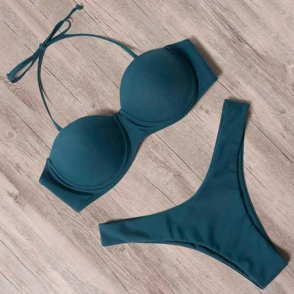 Bikini Sexy Swimwear Women Swimsuit Leopard Bikinis Set Wear by GJG Denim