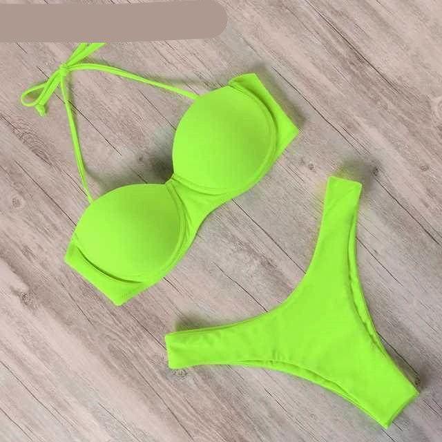 Bikini Sexy Swimwear Women Swimsuit Leopard Bikinis Set Wear by GJG Denim
