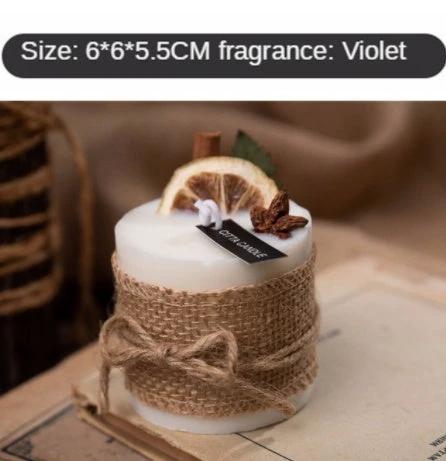 Smokeless Scented Candles Retro Pastoral Scented Candles Natural Environmentally Friendly Plant Essential Oil Fragrance by GJG Denim
