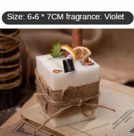 Smokeless Scented Candles Retro Pastoral Scented Candles Natural Environmentally Friendly Plant Essential Oil Fragrance by GJG Denim
