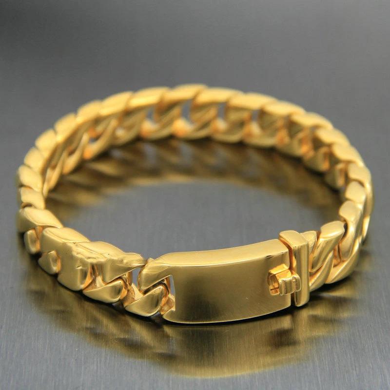 Men's Thick Chain Bracelet Titanium Steel by GJG Denim