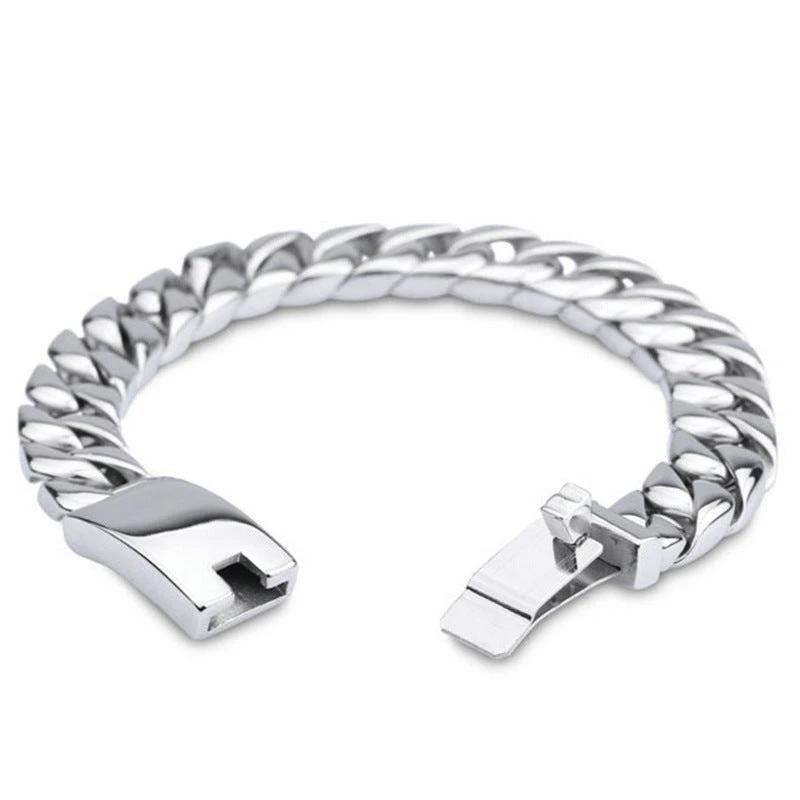 Men's Thick Chain Bracelet Titanium Steel by GJG Denim
