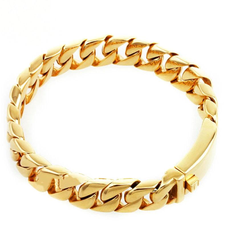 Men's Thick Chain Bracelet Titanium Steel by GJG Denim