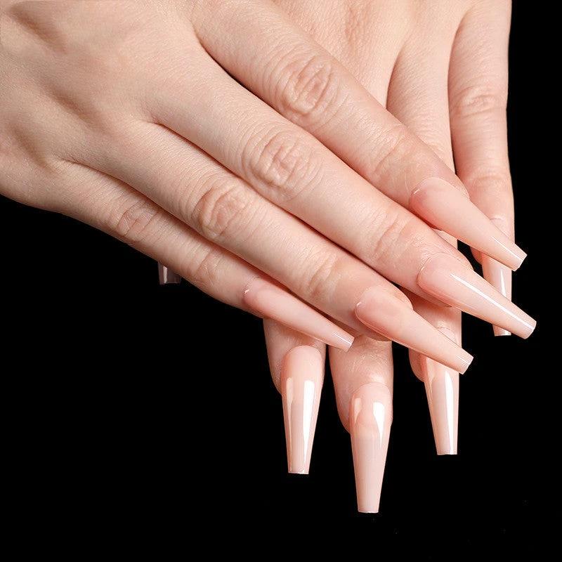 A variety of colors to choose from Nail Art Long Coffin Fake Nails Ballet Nail Patch Wearing Nail Bag by GJG Denim