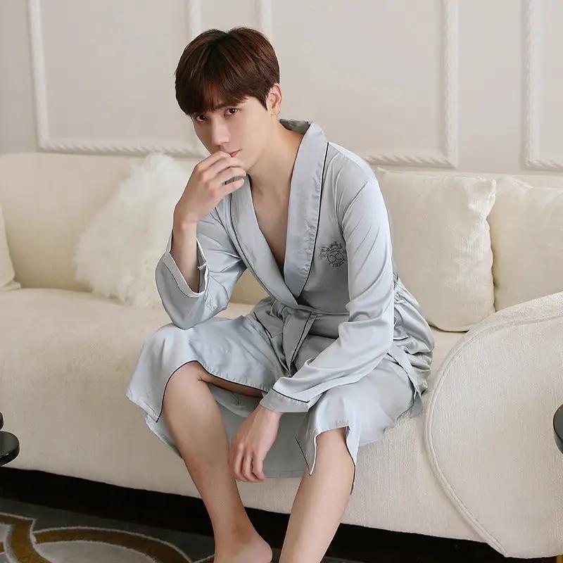 Men's Two-Piece Embroidered Pajamas by GJG Denim