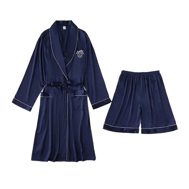 Men's Two-Piece Embroidered Pajamas by GJG Denim