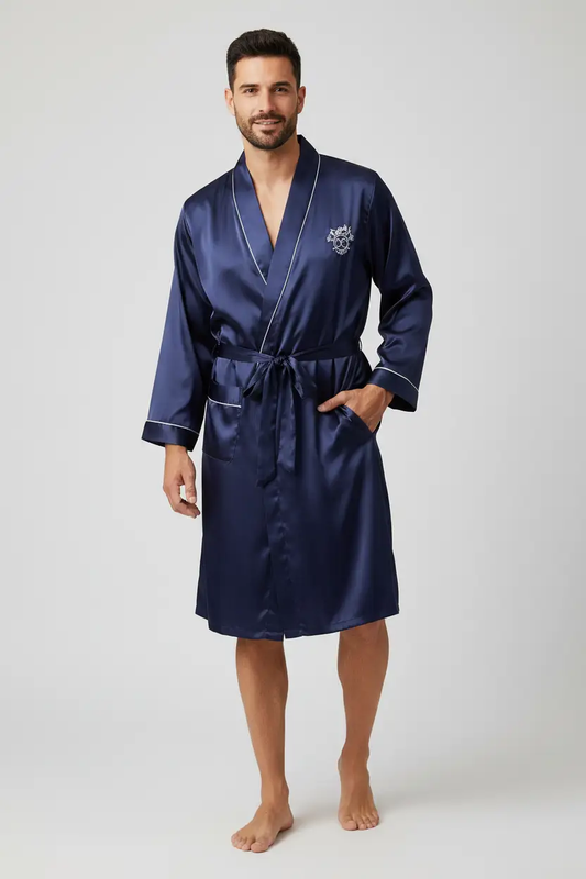 Men's Two-Piece Embroidered Pajamas by GJG Denim