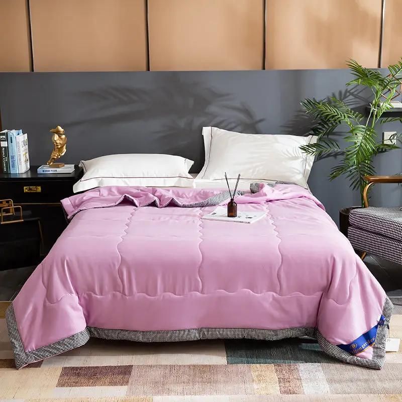 Pure Color Washed Cotton Summer Air Conditioner Thin Quilt by GJG Denim