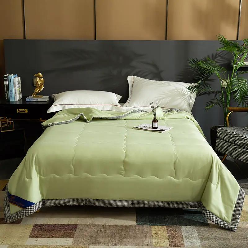 Pure Color Washed Cotton Summer Air Conditioner Thin Quilt by GJG Denim