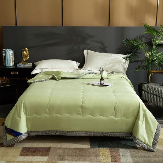 Pure Color Washed Cotton Summer Air Conditioner Thin Quilt by GJG Denim